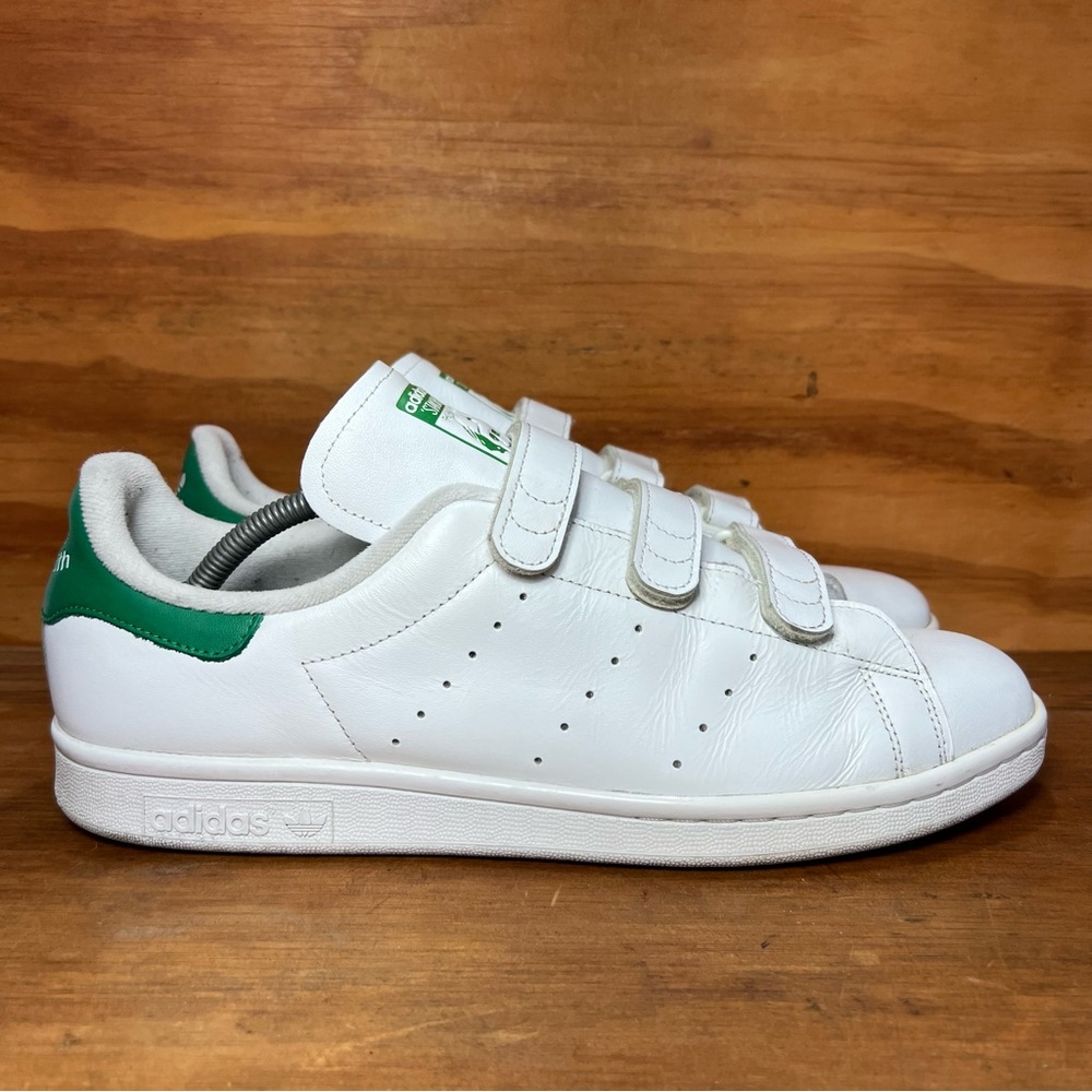 Adidas Stan Smith Originals CF Green Strap Sneaker Hook And Loop 11.5 S75187